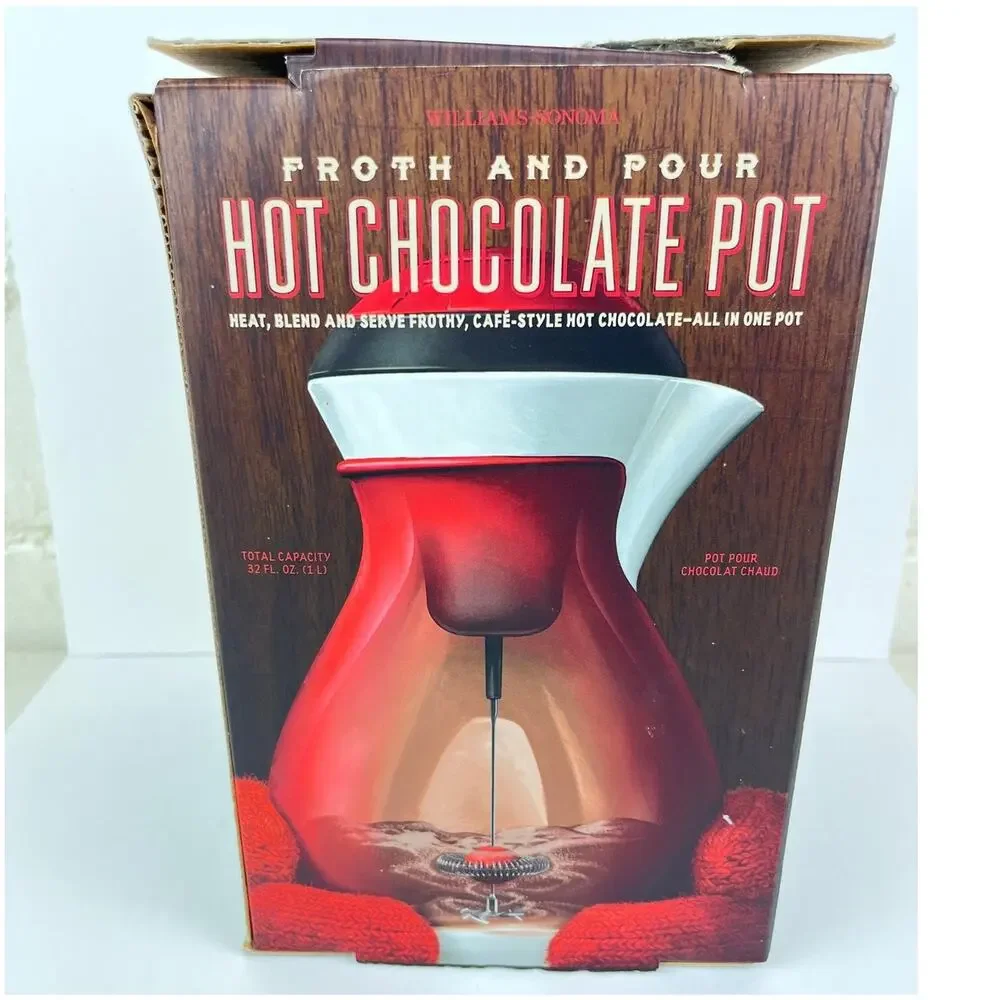 Williams Sonoma Hot Chocolate Pot Froth and Pour Pitcher